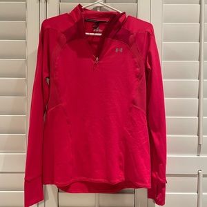 Women’s UnderArmour PINK 3/4 zip up— COLD GEAR—